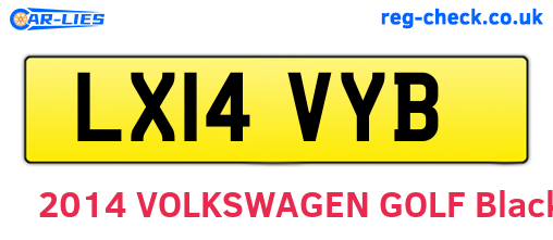 LX14VYB are the vehicle registration plates.