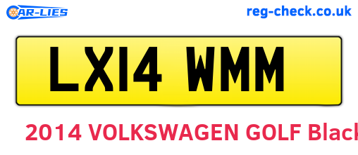 LX14WMM are the vehicle registration plates.
