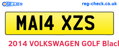 MA14XZS are the vehicle registration plates.