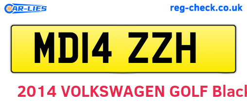 MD14ZZH are the vehicle registration plates.