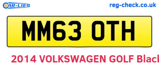 MM63OTH are the vehicle registration plates.