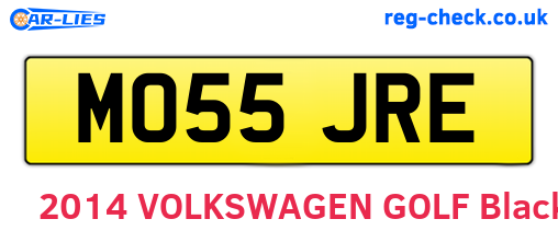 MO55JRE are the vehicle registration plates.