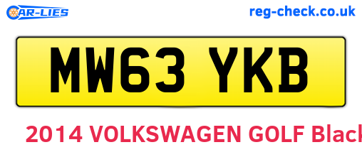 MW63YKB are the vehicle registration plates.