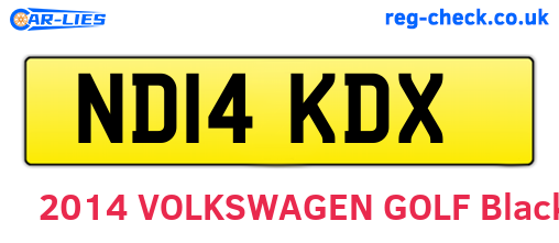 ND14KDX are the vehicle registration plates.