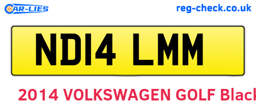ND14LMM are the vehicle registration plates.