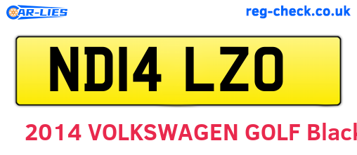 ND14LZO are the vehicle registration plates.