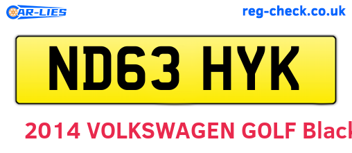 ND63HYK are the vehicle registration plates.