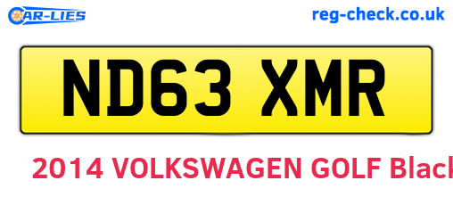 ND63XMR are the vehicle registration plates.