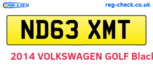 ND63XMT are the vehicle registration plates.