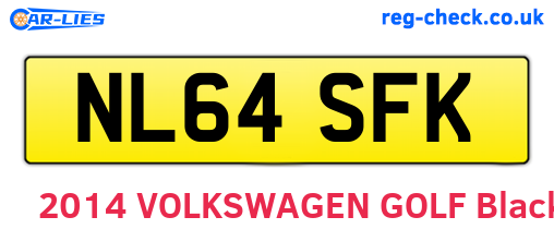 NL64SFK are the vehicle registration plates.