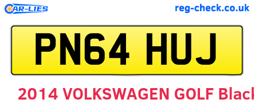 PN64HUJ are the vehicle registration plates.
