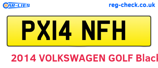 PX14NFH are the vehicle registration plates.