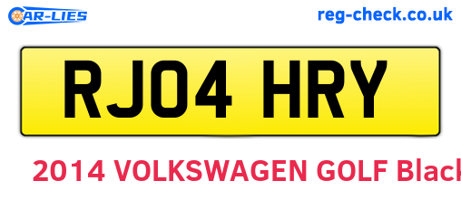 RJ04HRY are the vehicle registration plates.