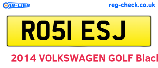RO51ESJ are the vehicle registration plates.