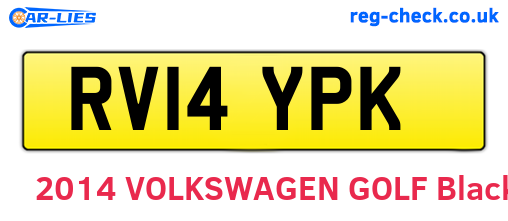 RV14YPK are the vehicle registration plates.
