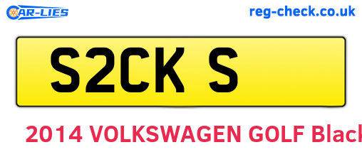 S2CKS are the vehicle registration plates.