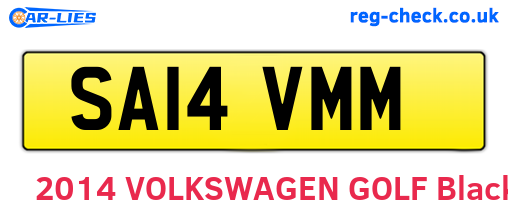SA14VMM are the vehicle registration plates.