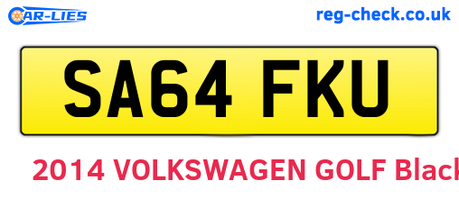 SA64FKU are the vehicle registration plates.