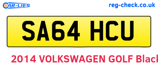 SA64HCU are the vehicle registration plates.