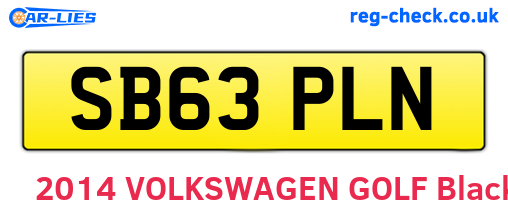 SB63PLN are the vehicle registration plates.