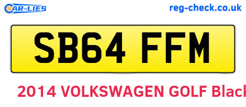 SB64FFM are the vehicle registration plates.