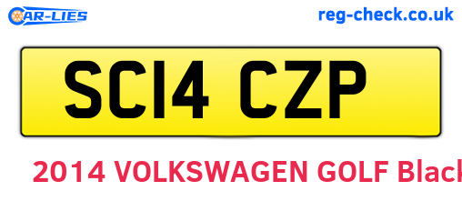 SC14CZP are the vehicle registration plates.