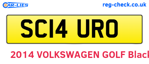 SC14URO are the vehicle registration plates.