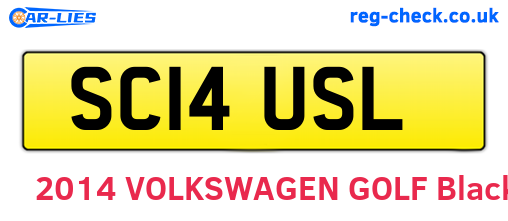 SC14USL are the vehicle registration plates.