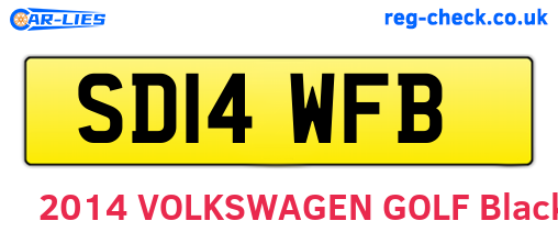 SD14WFB are the vehicle registration plates.