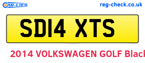 SD14XTS are the vehicle registration plates.