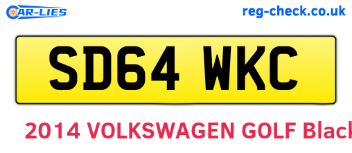 SD64WKC are the vehicle registration plates.