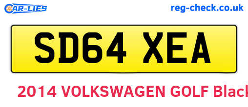 SD64XEA are the vehicle registration plates.