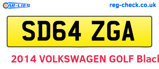 SD64ZGA are the vehicle registration plates.
