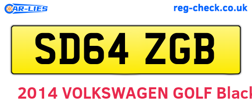 SD64ZGB are the vehicle registration plates.