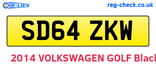 SD64ZKW are the vehicle registration plates.