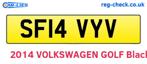 SF14VYV are the vehicle registration plates.