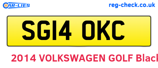 SG14OKC are the vehicle registration plates.