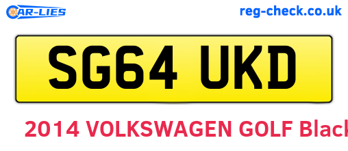 SG64UKD are the vehicle registration plates.