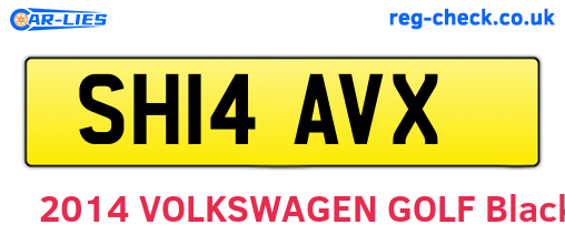 SH14AVX are the vehicle registration plates.