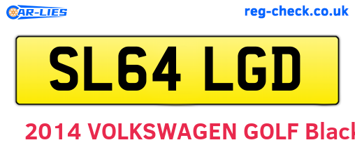 SL64LGD are the vehicle registration plates.