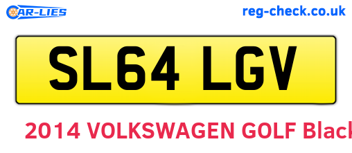 SL64LGV are the vehicle registration plates.