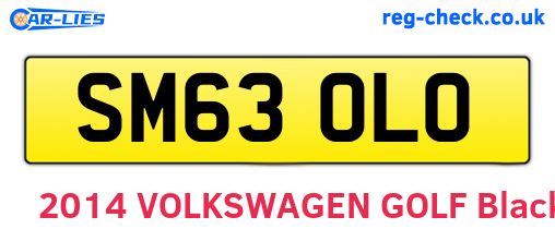 SM63OLO are the vehicle registration plates.