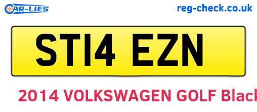 ST14EZN are the vehicle registration plates.