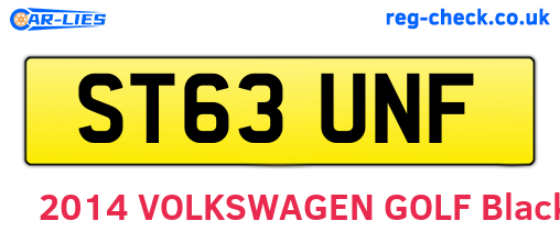 ST63UNF are the vehicle registration plates.
