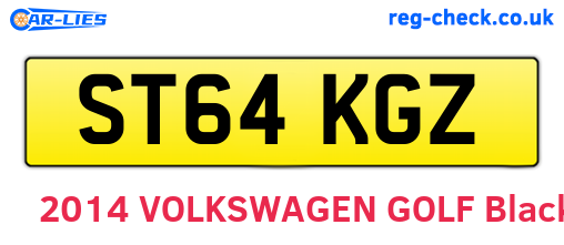 ST64KGZ are the vehicle registration plates.