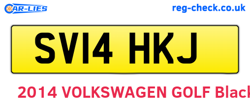 SV14HKJ are the vehicle registration plates.