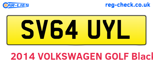 SV64UYL are the vehicle registration plates.