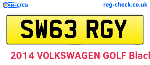 SW63RGY are the vehicle registration plates.