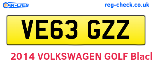 VE63GZZ are the vehicle registration plates.