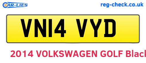 VN14VYD are the vehicle registration plates.